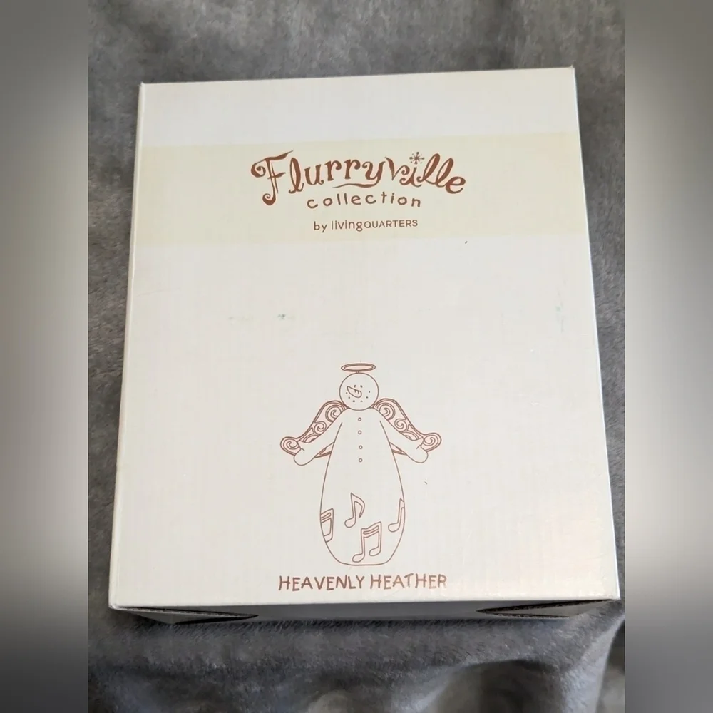 VTG Flurryville Collection Heavenly Heather Snowman Angel Figurine w/ Box